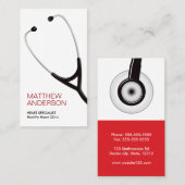 Medisch arts van stethoscoop visitekaartje (Voorkant / Achterkant)