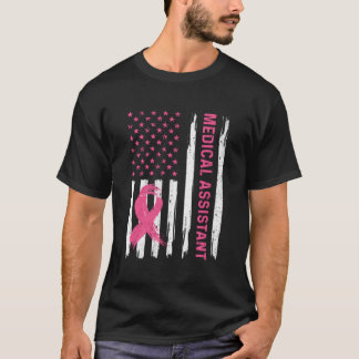 Medisch assistent Amerikaanse vlag verpleegkundige T-shirt