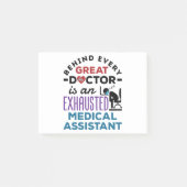 Medisch assistent geëxhausted Funny Appreciation Post-it® Notes (Voorkant)