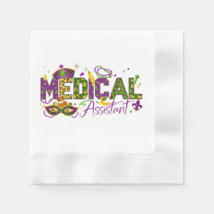 Medisch Assistent - Mardi Gras Servet
