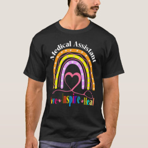 Medisch assistent Rainbow Love Inspire Nursing Nur T-shirt