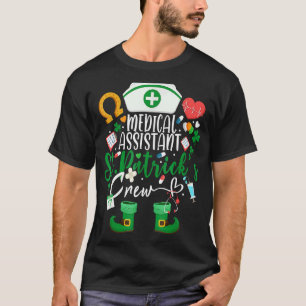Medisch assistent St Patrick's Day Zuster Crew 1 T-shirt