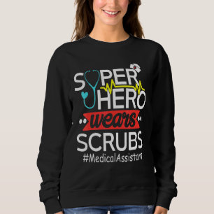 Medisch assistent Super Heroes Draag Scrubs Verple Trui