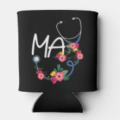 Medisch assistent ziekenhuis Stethoscoop Floral Wr Blikjeskoeler (Achterkant)