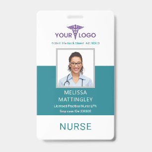 Medisch bedrijfslogo werknemers foto ID Badge