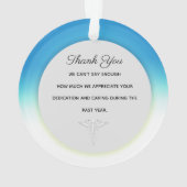 Medisch beroemde kerstversieringen, verpleegkunde ornament (achterkant)