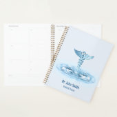 Medisch Blauw Caduceus Water Ripples Hermes Rod Planner (Display)