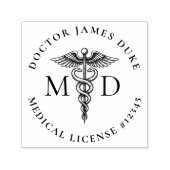 Medisch Dokter Stempel met symbool van de Caduceus (Design)