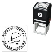 Medisch Dokter Verpleegster Stethoscoop Boek Naam Zelfinktende Stempel (In situ)