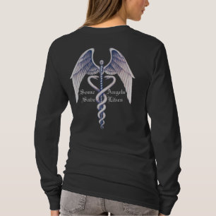 Medisch enkele engelen redden de dames van de lang t-shirt