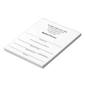 Medisch excuus Doctor's Note Zwart Wit Sjabloon Notitieblok (Gedraaid)