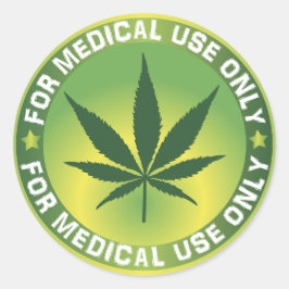 Medisch gebruik Marajuana Ronde Sticker