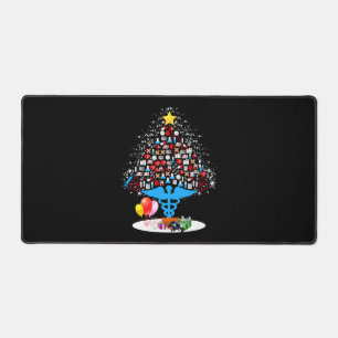 Medisch gereedschap kerstboom Funny Kerstmis Bureaumat