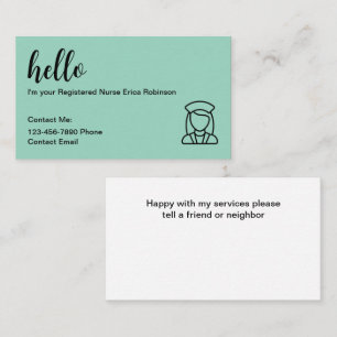 Medisch Geregistreerde Verpleegkundige Contact Vis Visitekaartje