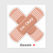 Medisch gips met bewerkbare tekst sticker (Vel)