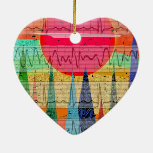 Medisch hartritme-bosdromen keramisch ornament