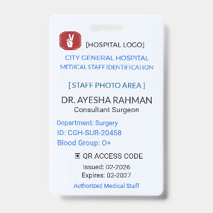 Medisch Identificatieteken   Chirurgisch Personeel Badge