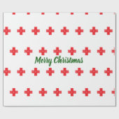 Medisch kruis kerstmis cadeaupapier (Vlak)