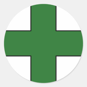 Medisch Kruis Medisch Levensreddende Garde Symbool Ronde Sticker