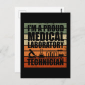 Medisch Lab Tech vintage retro Briefkaart (Voorkant / Achterkant)