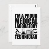 Medisch lab technisch laborant laboratorium labora briefkaart (Voorkant / Achterkant)