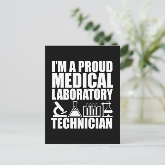 Medisch laboratorium tech laboratoriumtechnicus briefkaart (Staand voorkant)