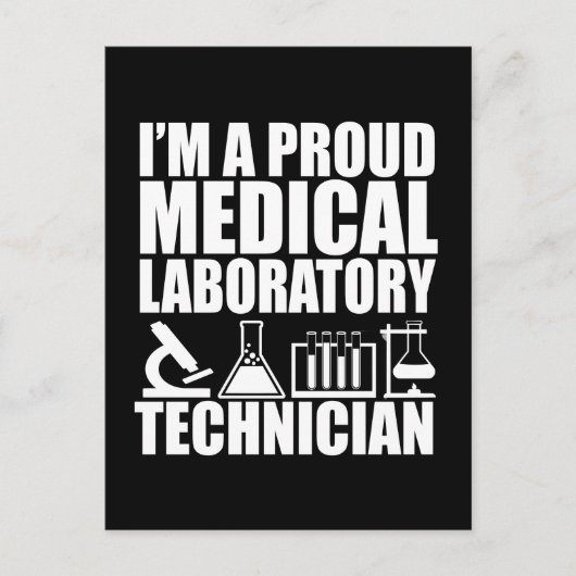 Medisch laboratorium tech laboratoriumtechnicus briefkaart (Voorkant)