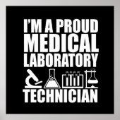 Medisch laboratorium tech laboratoriumtechnicus poster (Voorkant)