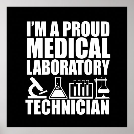 Medisch laboratorium tech laboratoriumtechnicus poster (Voorkant)