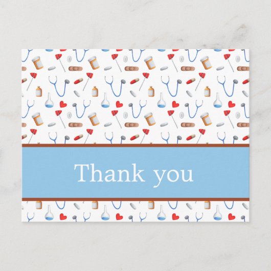 medisch materiaal bedankt briefkaart (Voorkant)