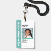 Medisch Medewerker Groene Foto-ID Badge (Front with Lanyard)