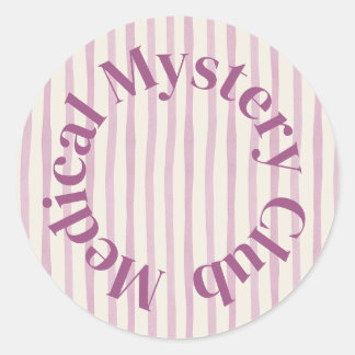 'Medisch Mysterieclub' Mooie Gezondheid Humor Stic Ronde Sticker