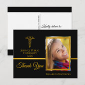 Medisch | Nursing Afstuderen naam foto Dank u Briefkaart (Voorkant / Achterkant)