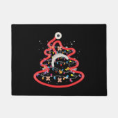 Medisch personeel met prettige kerst deurmat (Voorkant)