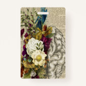 medisch poster voor de anatomie van de hersenen badge (Achterkant)