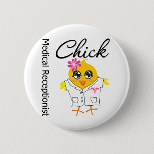 Medisch receptionist Chick Ronde Button 5,7 Cm
