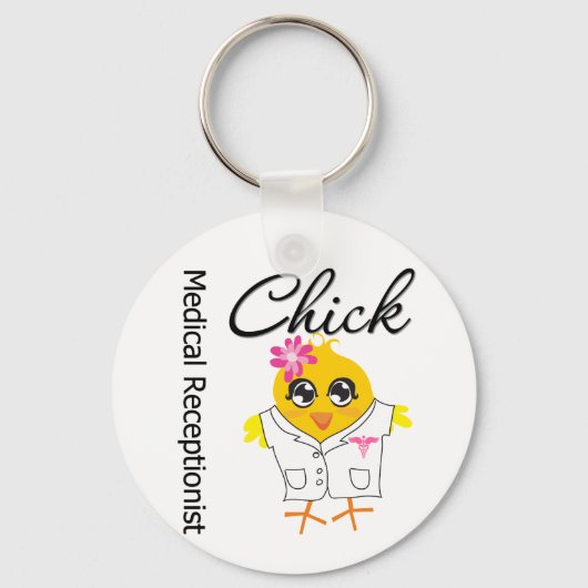 Medisch receptionist Chick Sleutelhanger (Voorkant)