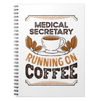 Medisch secretaris op de Coffee Caffeine Gift Notitieboek