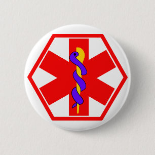 MEDISCH SIGN-ID LABEL RONDE BUTTON 5,7 CM