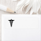 Medisch symbool Caduceus Etiket (Insitu)