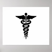 Medisch symbool Caduceus Poster (Voorkant)