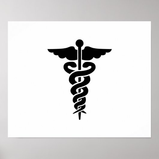 Medisch symbool Caduceus Poster (Voorkant)