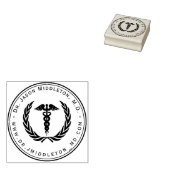 Medisch symbool met tekst 	rubberstempel (Gestempeld)