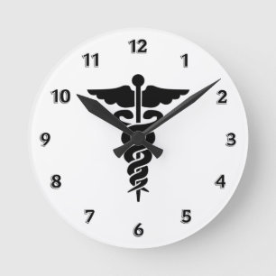 Medisch symbool ronde klok