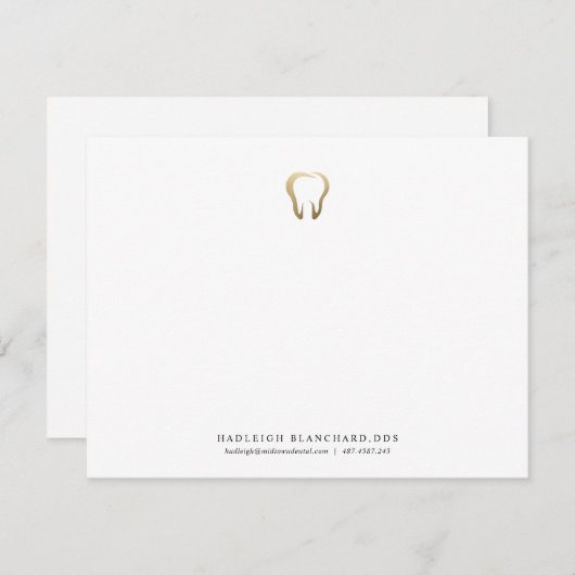 Medisch-tandheelkundige kaartje met platte kaart (Voorkant / Achterkant)