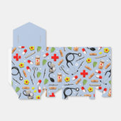 Medisch thema feest bedankdoosjes (Uitgevouwen)