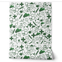 Medisch thema groene Peel Stick Healthcare Decor