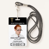 Medisch veld foto badge - Gold Logo (Voorkant met draagriem)