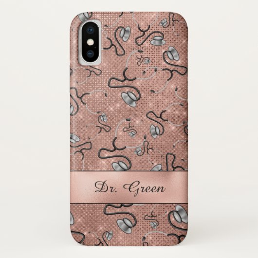 Medisch, Verpleegkundige, Dokter thema Stethoscope Case-Mate iPhone Case (Achterkant)