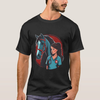 Medisch Verpleegpaard op Verpleegpaard T-shirt